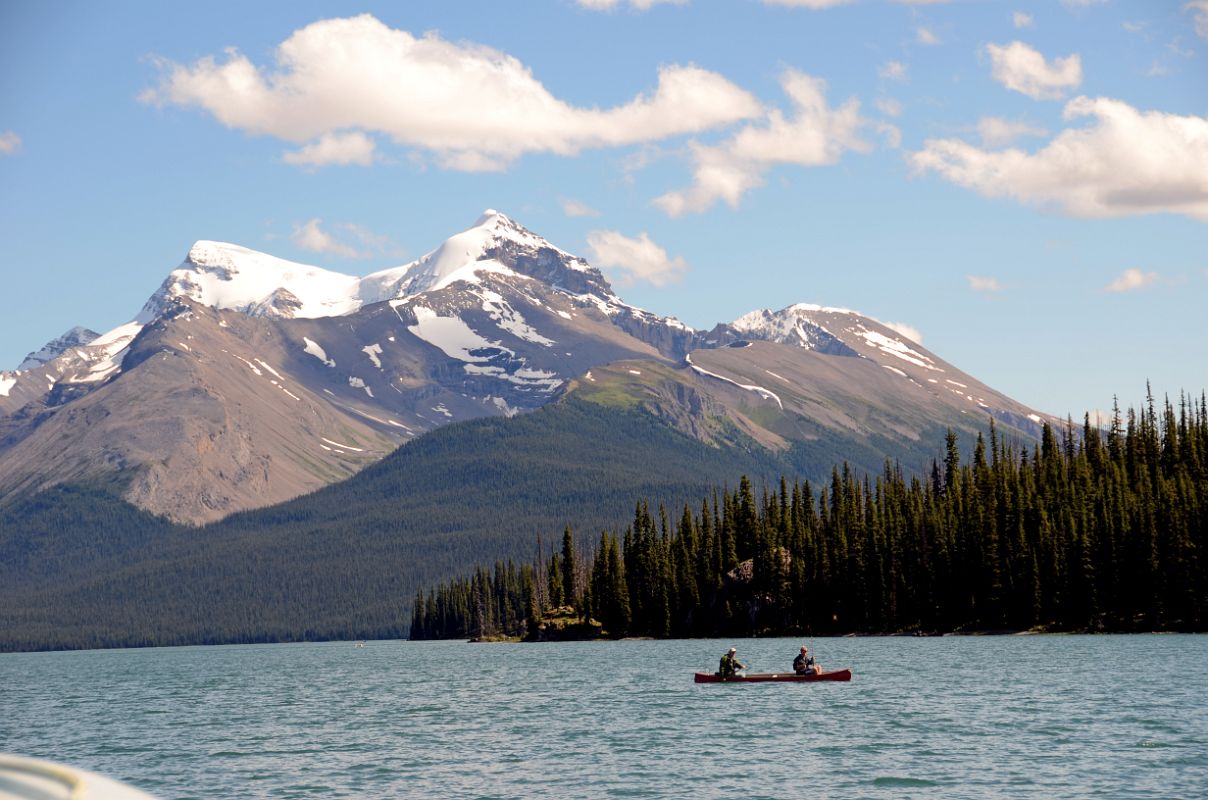 13 Mount Charlton and Mount Unwin From Scenic Tour Boat On Moraine Lake Near Jasper